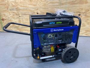 lot 18 image: WESTINGHOUSE WGen7500DF 9,5007,500 Watt Dual Fuel Portable Generator with Remote Start and Transfer Switch Outlet for Home Backup (non-working)