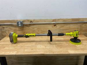 lot 8 image: RYOBI ONE 18V Cordless Telescoping Power Scrubber (Tool Only)