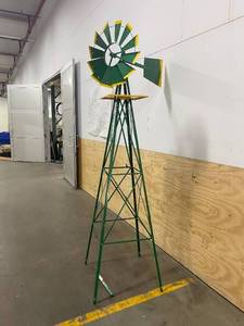 lot 9 image: VALLEY 8 FT. WINDMILL ORNAMENT - JOHN DEERE GREEN