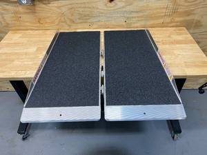 lot 93 image: PVI Single-Fold Aluminum Threshold Ramp  800-Lb. Capacity, 3ft.L x 30in.W