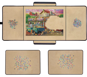 lot 98 image: RECHIATO 1000 Piece Jigsaw Puzzle Board Portable Table