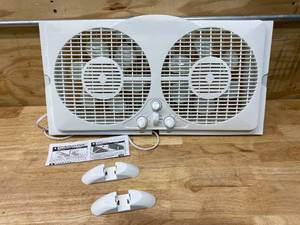 lot 110 image: HAMPTON BAY 9 in. Twin Window Fan