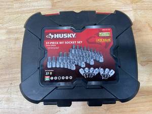 lot 111 image: HUSKY 38 in. Drive Master Bit Socket Set (37-Piece) (missing some pieces)