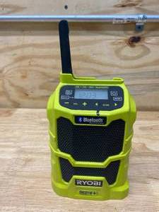 lot 118 image: RYOBI ONE 18V Cordless Compact Radio with Bluetooth Wireless Technology (Tool-Only)