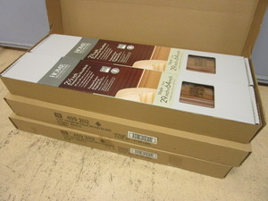 lot 518 image: HOME DECORATORS COLLECTION 2 12 PREMIUM FAUX MAPLE WOOD BLINDS, 29 X 64 - NEW