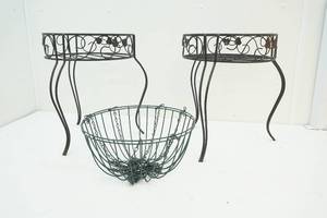 Plant stands and basket