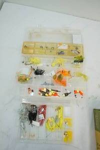 Organizer containers with tackle