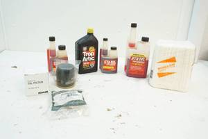 Wipes, filters, oil and fuel stabilizer