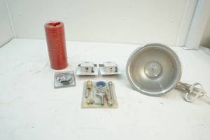 Heat lamp, air hose and adapter, alarms and gauge