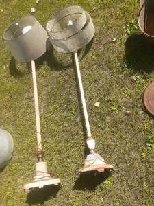 lot 105 image: (2) Vintage Floor Lamps with Cast I...