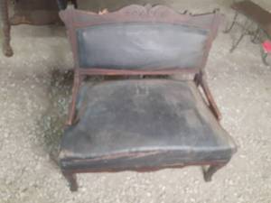 lot 152 image: Antique Side Chair Needs Work 33...