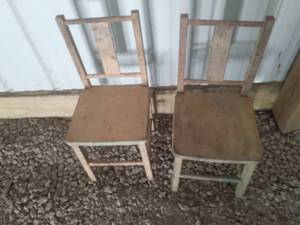 lot 155 image: (2) Antique Childs Chairs See Pho...