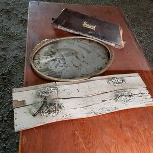 lot 185 image: Antique Wood Drawer Base with Hardw...