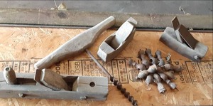 lot 235 image: Vintage Hand Plain, Hand Drill, and...