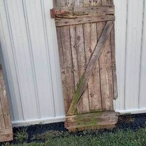 lot 262 image: Vintage Barn Door With Hardware 30....