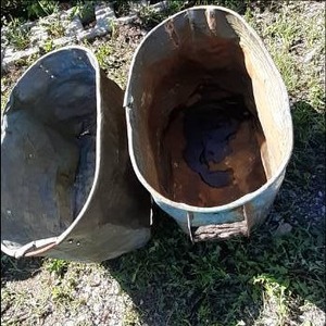 lot 43 image: (2) Vintage Metal Tubs See Photos...