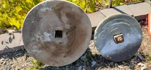 lot 48 image: Antique Grinding Wheels Largest is ...