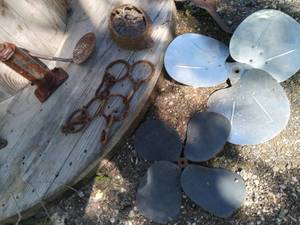 lot 62 image: (3) Vintage Fan Blades, Jack, Minno...