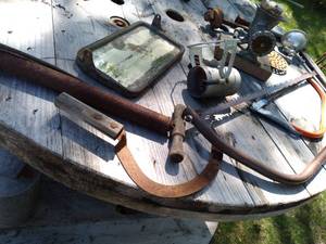 lot 64 image: Vintage Hand Saws Grinder, Sickle, ...