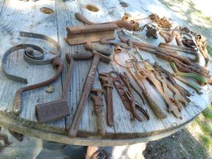 lot 65 image: Large Lot of Antique Hand Tools Ra...