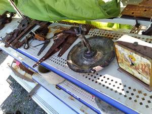 lot 77 image: Antique Door HingesHardware, Vinta...