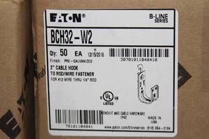 lot 12 image: HUGE Lot of NEW Eaton 2 Galvanized J-Hook Cable Mounting Clips - 25 Boxes of Qty. 50 J-Hooks