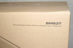 lot 15 image: Pair of NEW Atlas Sound 6.5 2-Way Weather Resistant Surface Mount Pro Audio Speakers