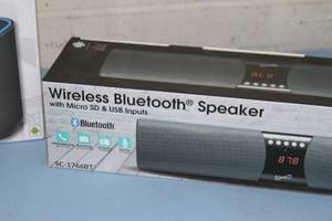 lot 17 image: NEW - Lot of 2 - SuperSonic Portable Wireless Bluetooth Audio Speaker Systems - Model SC-9050WA and SC-1766BT