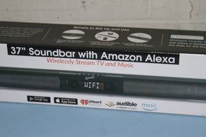 lot 46 image: New - SuperSonic SC-1419SBA Premium Bluetooth Soundbar Home Theater Sound Bar w Built-in Alexa