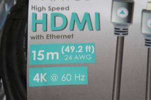 lot 97 image: Lot of 2 - NEW - 15 Meter (50) 4K High Speed HDMI Cables with Ethernet