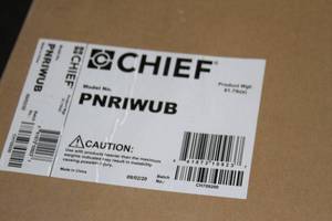 lot 65 image: New in Box - Chief PNRIWUB Large Low-Profile In-Wall Swing Arm Flat Panel TV Mount - $500 Online