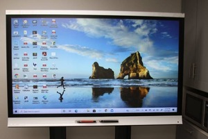 lot 101 image: SMART Technologies Smart Board 65 Ultra High Definition 4K Interactive LED Flat Panel Touchscreen Display  Monitor