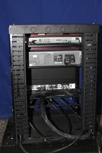 lot 113 image: Middle Atlantic Equipment Rack with Various Pro & Commercial Audio Video Equipment