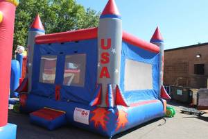 15FT U.S.A. Rocket Ship Bounce House