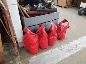 Lot of (4) Bounce House Tie-Down Sand Bags 35-lbs.
