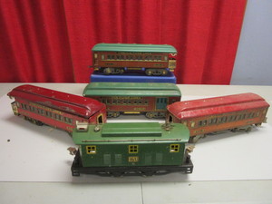 VINTAGE AMERICAN FLYER EAGLE TIN STANDARD CARS, ENGINE