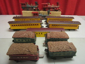 VINTAGE LIONEL O  TRAIN CARS, #1862, #8005 LOCOMOTIVES, TENDERS