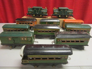 VINTAGE AMERICAN FLYER O ORIENTAL LTD., CHICAGO-ST.PAUL TIN TRAIN CARS, W #3110 ENGINEMOTORS