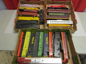VINTAGE O ENGINE SHELLS, LIONEL, AMERICAN FLYER