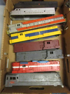 VINTAGE O TRAIN PARTS, ENGINE SHELLS