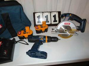 lot 111 image: Ryobi Circular Saw & Drill