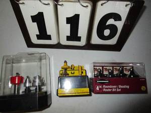 lot 116 image: Router Bits