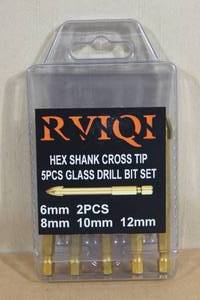lot 97 image: RVIQI Hex Shank Cross Tip Drill Bit Set