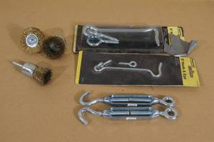 lot 99 image: Turnbuckles, Hook & Eye Sets, Brush Bits
