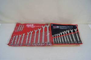 lot 40 image: 2 GRIP Combination Wrench Sets - SAE and Metric