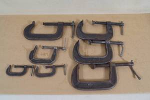 lot 52 image: Heavy Duty Steel C-Clamps - Up to 4