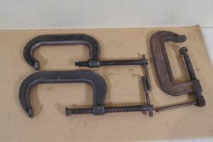 lot 54 image: Heavy Duty Steel C-Clamps - Up to 6