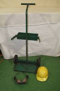 lot 3 image: Heavy Duty Welding Cart with Helmet and Goggles