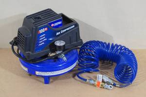 lot 9 image: Campbell Hausfeld 100 PSI Pancake Air Compressor