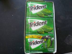12 packs Trident Spearmint Sugar Fr...